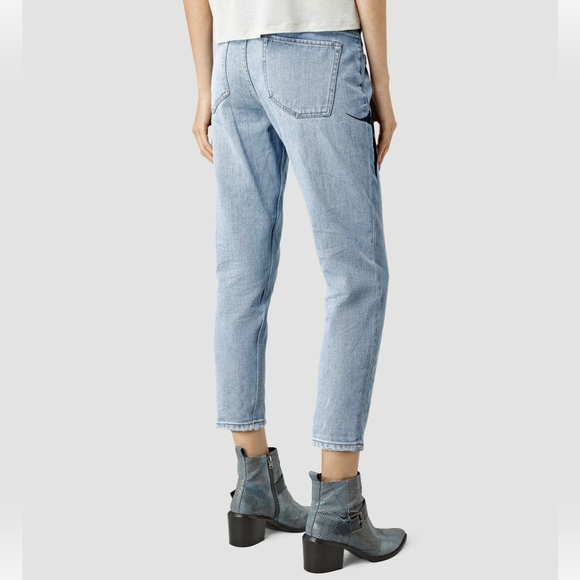 ALL SAINTS RELAXED MID RISE BIRD EMBROIDERED JEANS - Picture 4 of 14